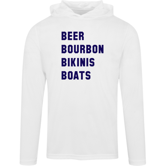 ***2 SIDED***  HRCL FL - Navy Beer Bourbon Bikinis Boats - TT41 Team 365 Mens Zone Hooded Tee