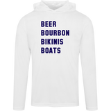 ***2 SIDED***  HRCL FL - Navy Beer Bourbon Bikinis Boats - TT41 Team 365 Mens Zone Hooded Tee