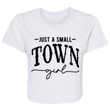 Just A Small Town Girl 2 B8882 Ladies' Flowy Cropped Tee