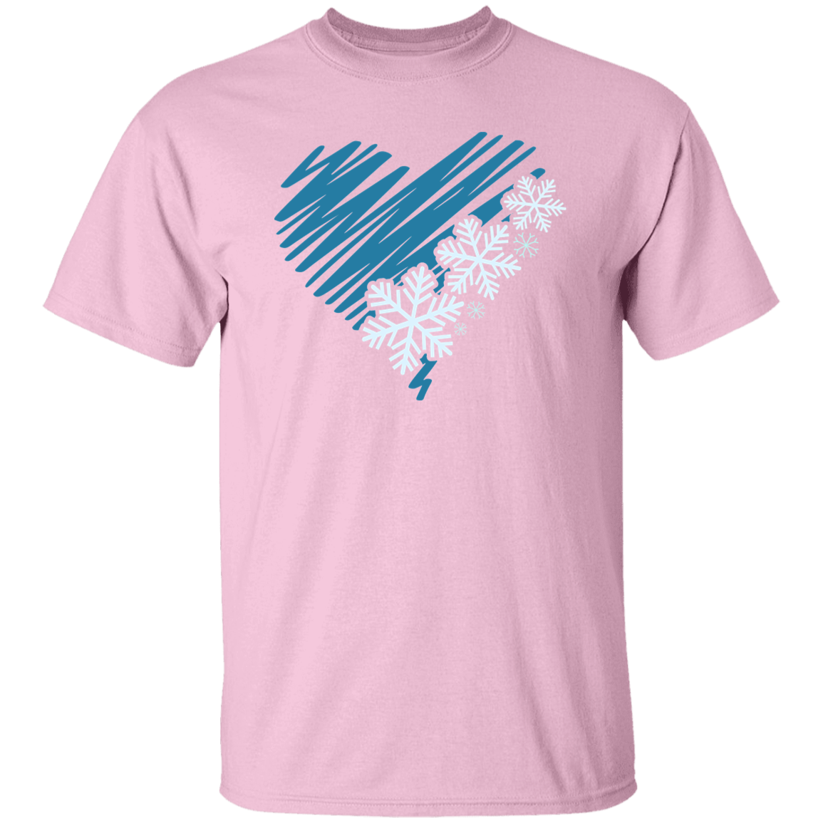 Heart & Snowflakes 2 G500 5.3 oz. T-Shirt