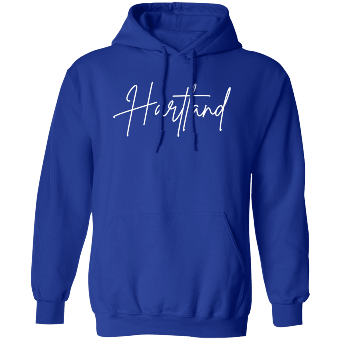 Hartland Skinny 1 White G185 Gildan Pullover Hoodie