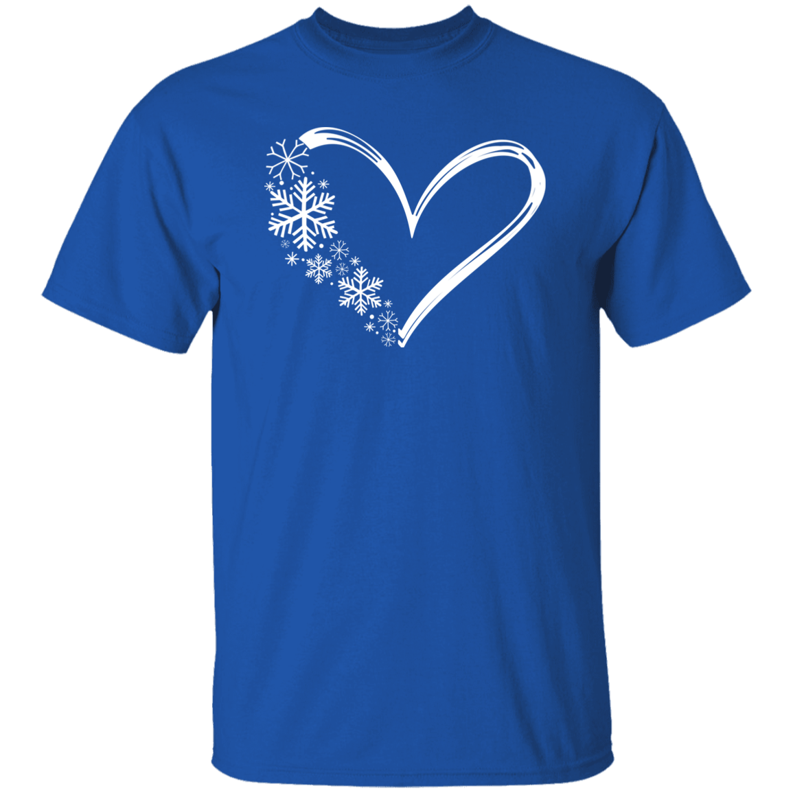 Heart & Snowflakes 1 G500 5.3 oz. T-Shirt