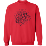 Retro Christmas G180 Crewneck Pullover Sweatshirt