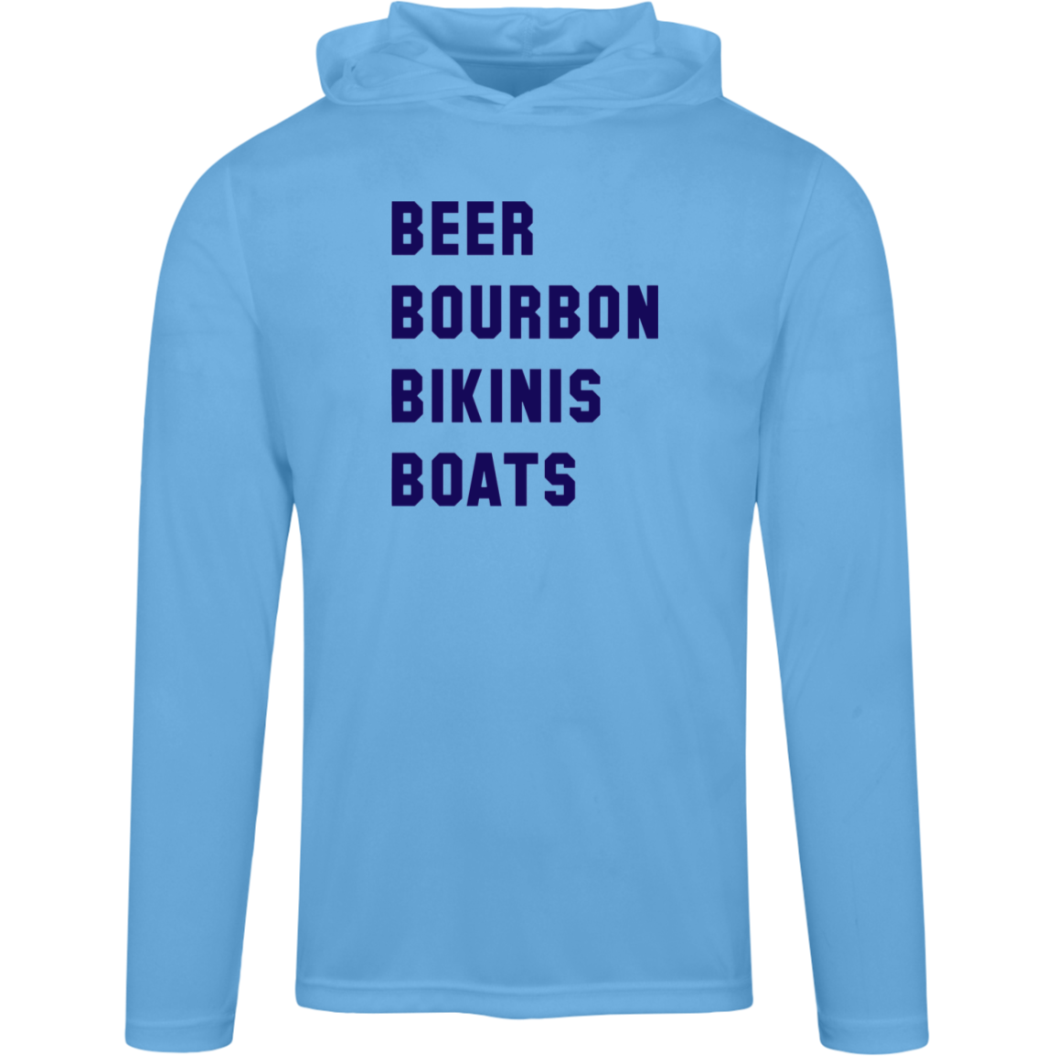 ***2 SIDED***  HRCL FL - Navy Beer Bourbon Bikinis Boats - TT41 Team 365 Mens Zone Hooded Tee