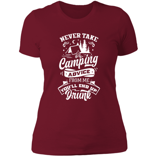 Never Take Camping Advice W NL3900 Ladies' Boyfriend T-Shirt