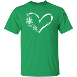 Heart & Snowflakes 1 G500 5.3 oz. T-Shirt