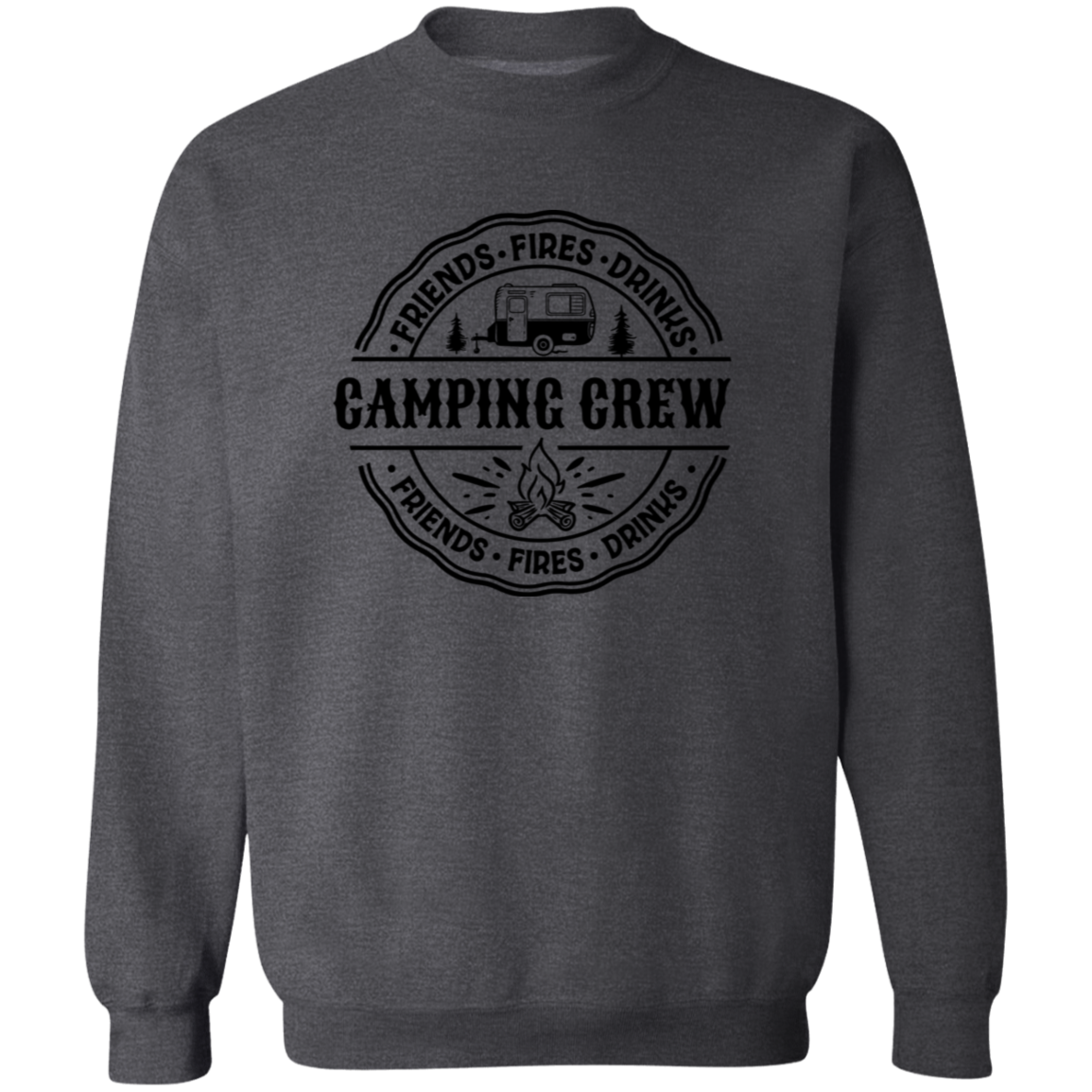 Camping Crew B G180 Crewneck Pullover Sweatshirt