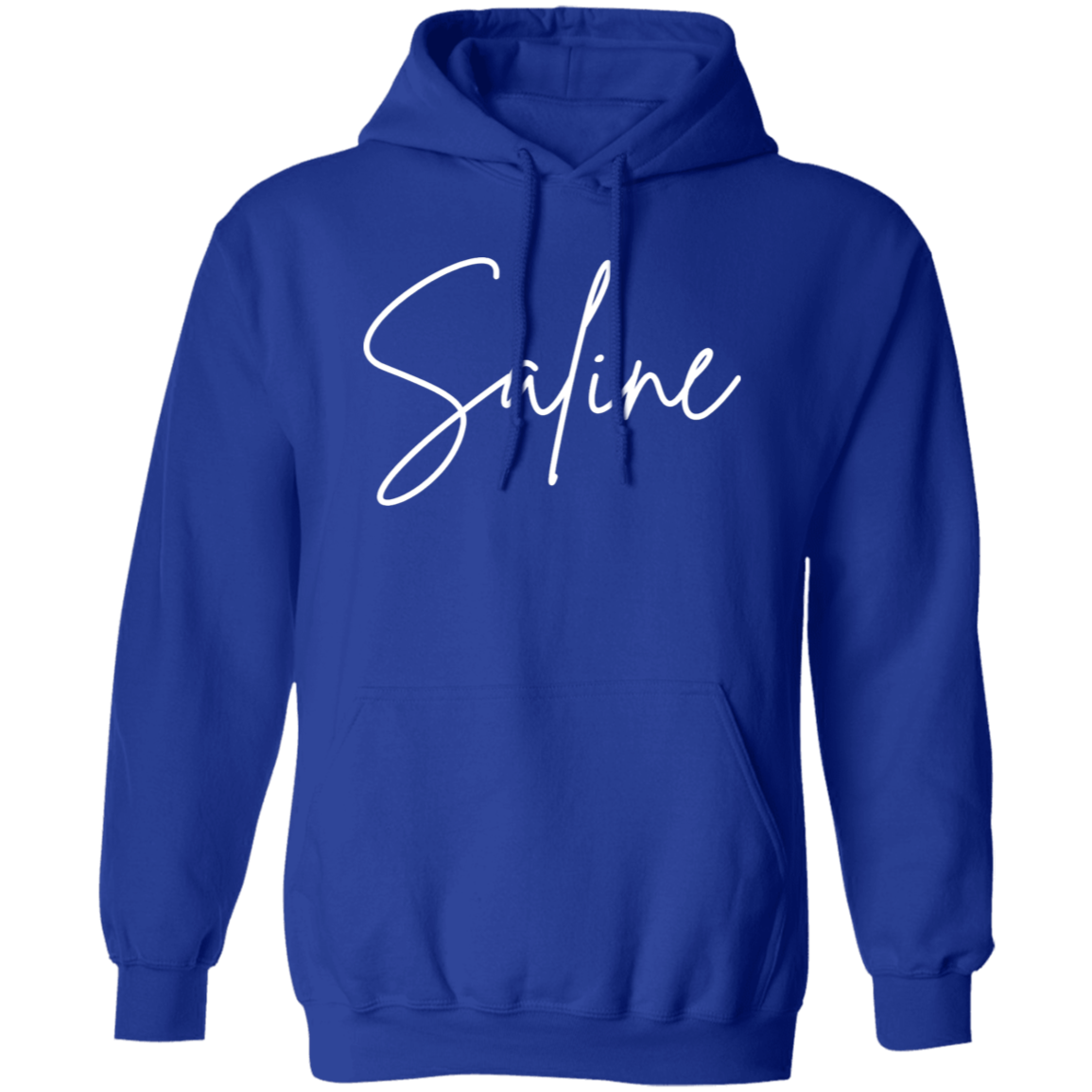 Saline Skinny 1 White G185 Gildan Pullover Hoodie