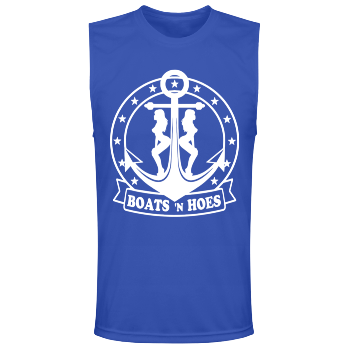 ***2 SIDED***  HRCL FL - Boats N Hoes - - 2 Sided - UV 40+ Protection TT11M Team 365 Mens Zone Muscle Tee
