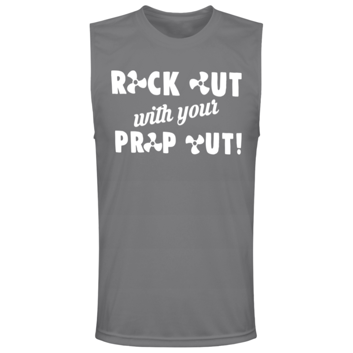 ***2 SIDED***  HRCL FL - Rock Out with your Prop Out - - 2 Sided - UV 40+ Protection TT11M Team 365 Mens Zone Muscle Tee