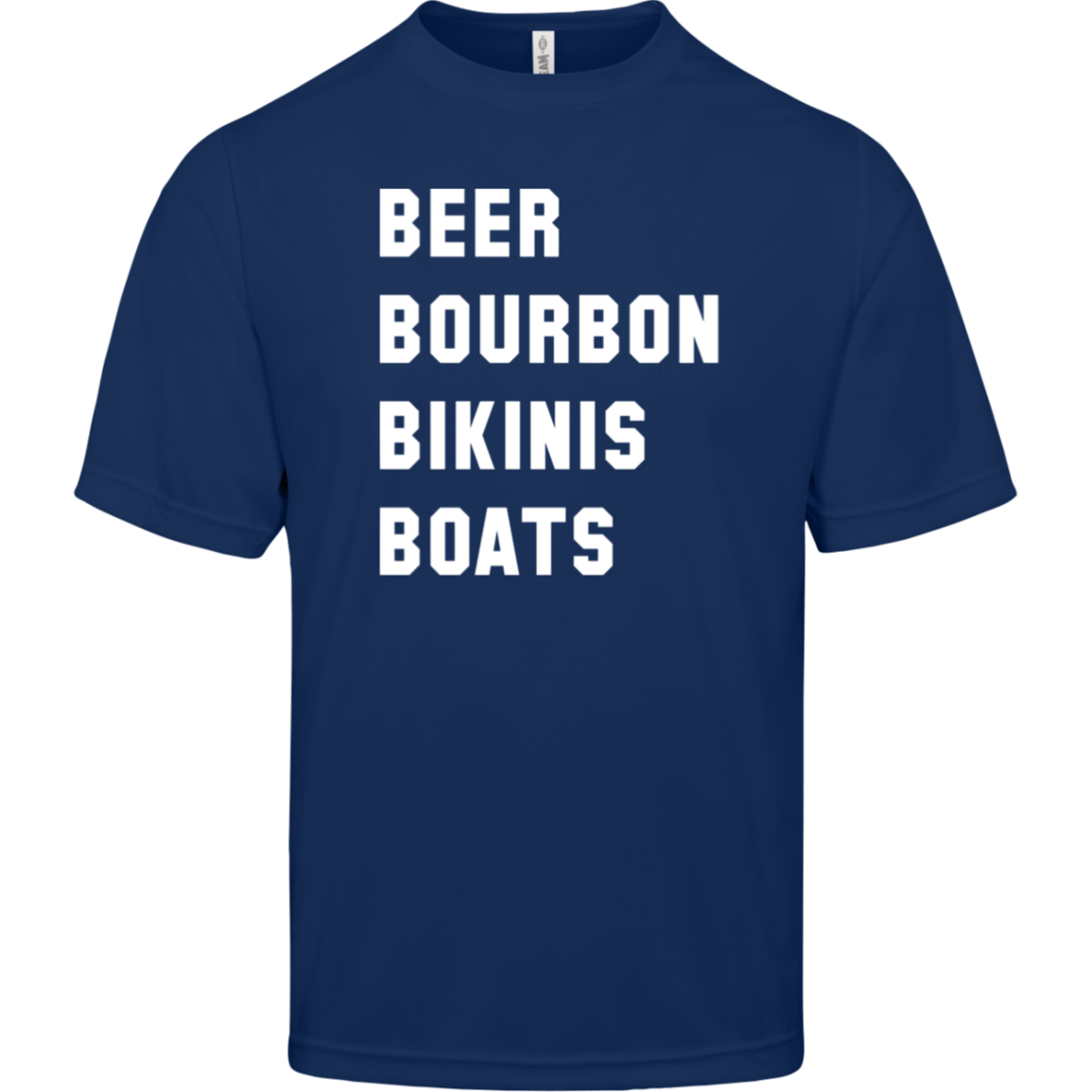 ***2 SIDED***  HRCL FL - Beer Bourbon Bikinis Boats - - 2 Sided - UV 40+ Protection TT11 Team 365 Mens Zone Tee