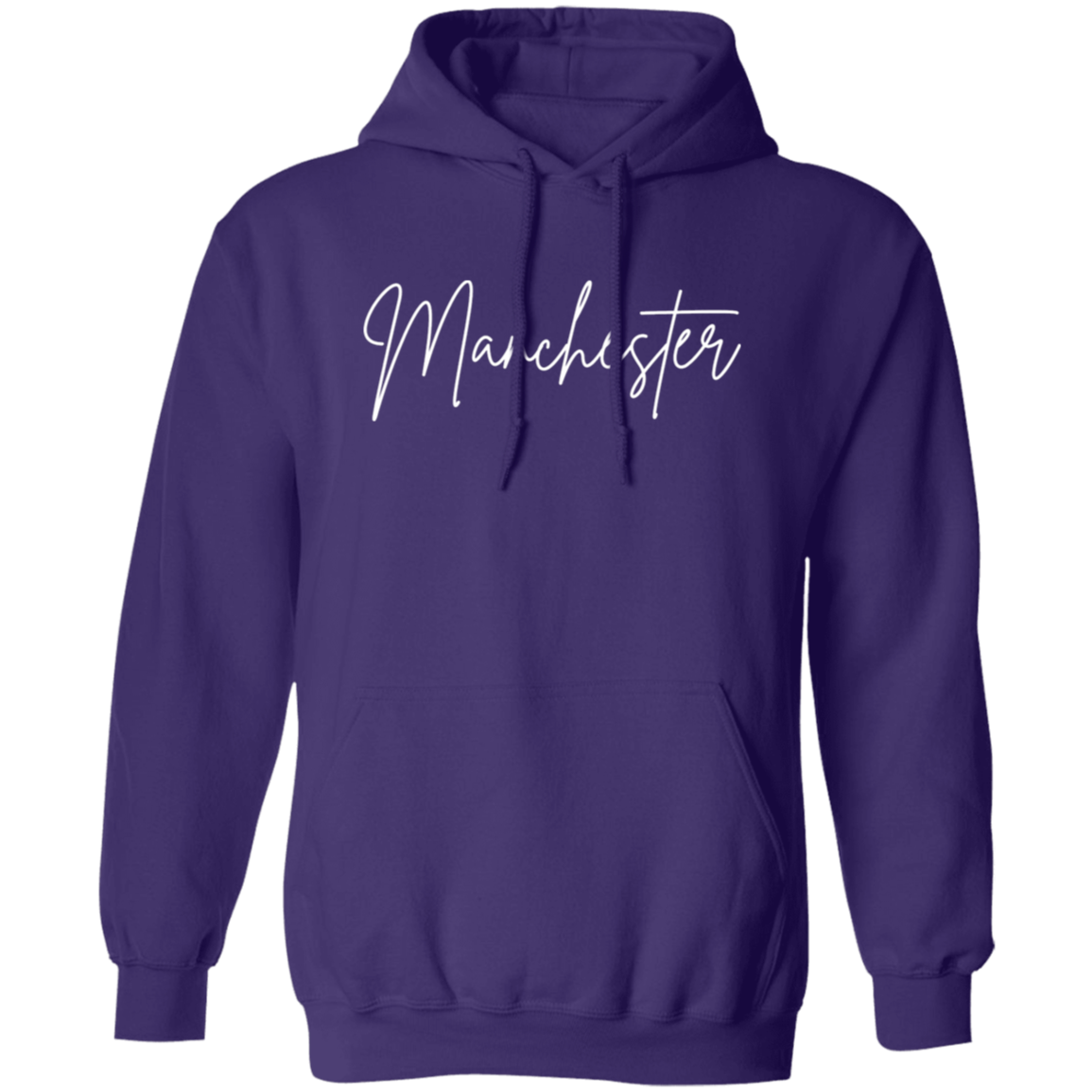 Manchester Skinny 1 White G185 Gildan Pullover Hoodie