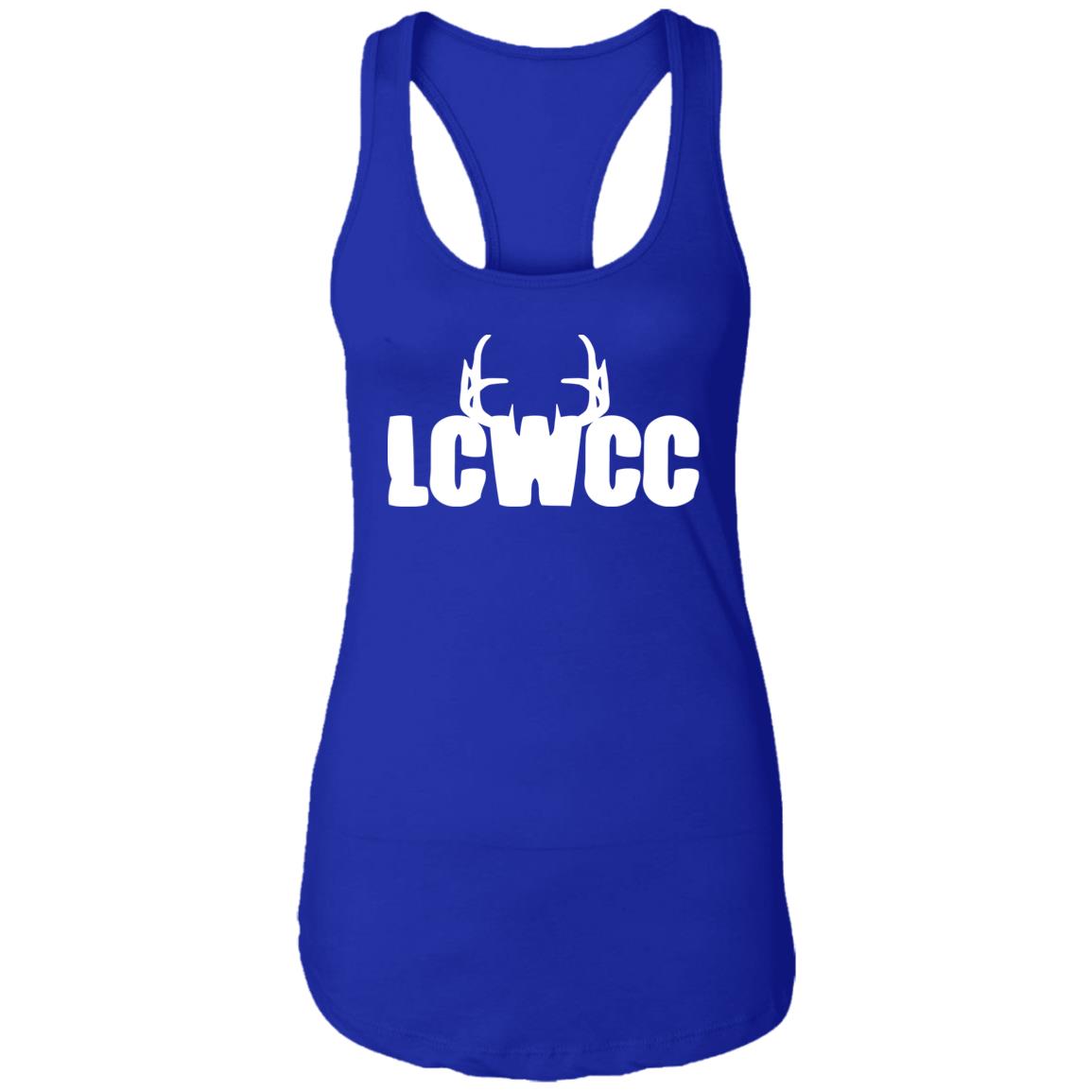 LCWCC Rack Logo - White NL1533 Ladies Ideal Racerback Tank