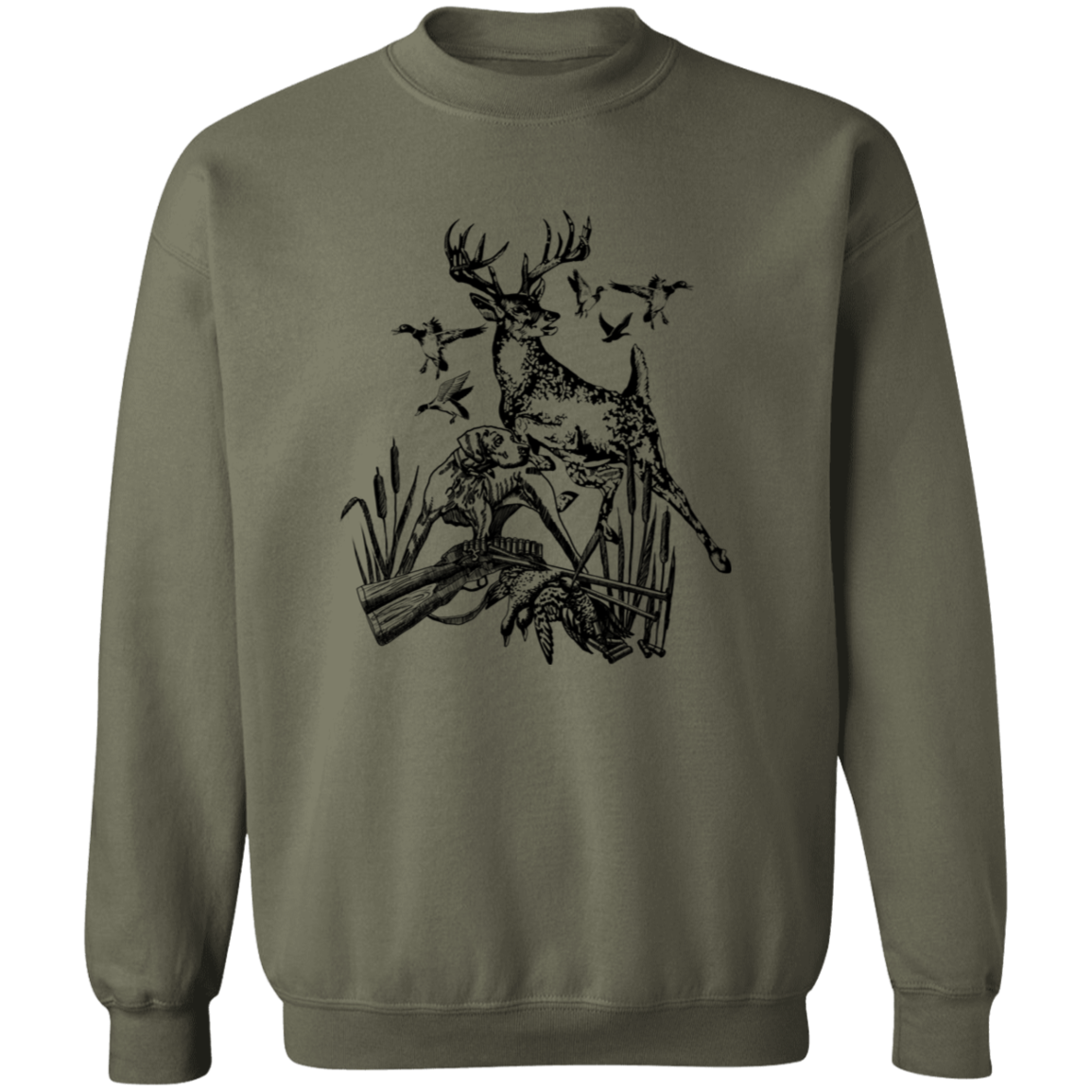 Hunting Dog 1 G180 Crewneck Pullover Sweatshirt