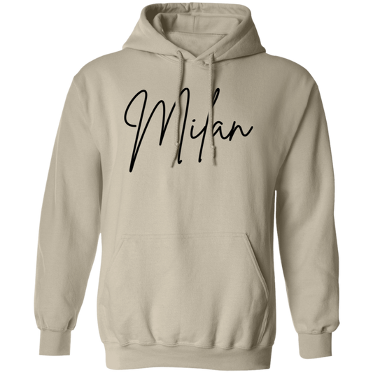 Milan Skinny 1 Black G185 Gildan Pullover Hoodie