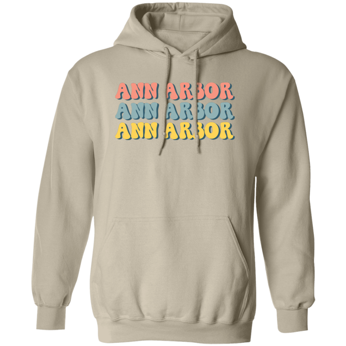 Ann Arbor Retro G185 Gildan Pullover Hoodie