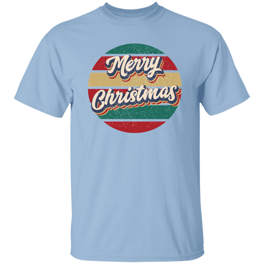 Merry Christmas Retro Circle G500 5.3 oz. T-Shirt