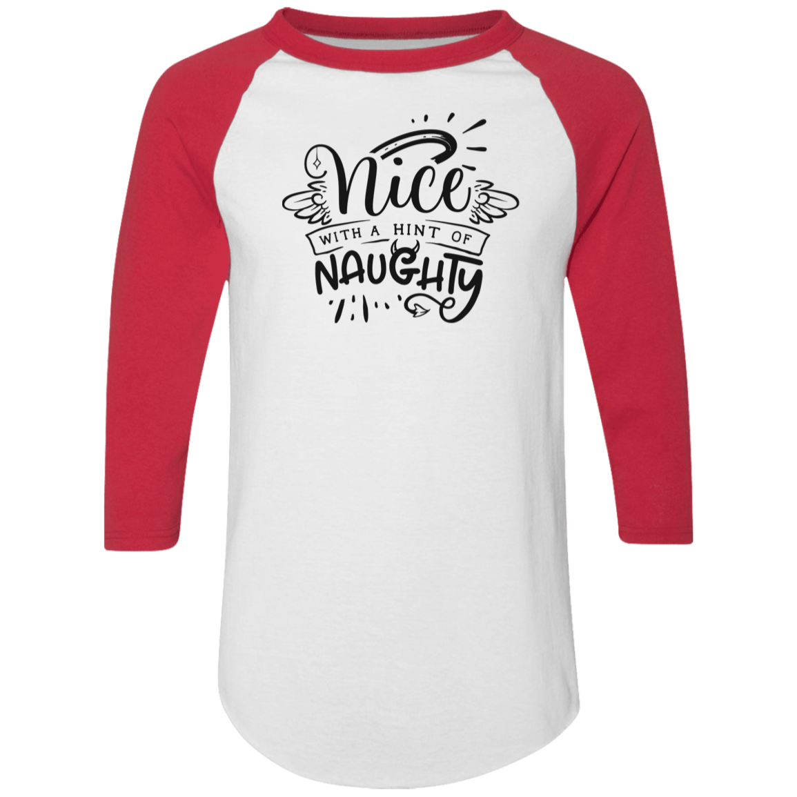 Nice With A Hint Of Naughty 4420 Colorblock Raglan Jersey