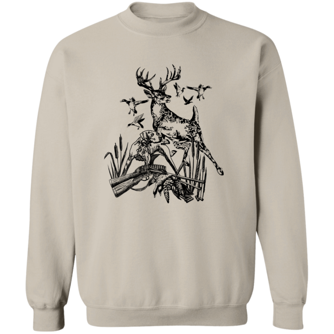 Hunting Dog 1 G180 Crewneck Pullover Sweatshirt