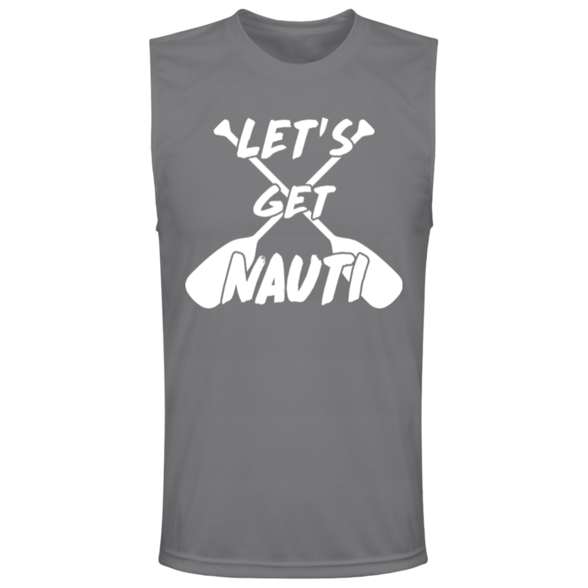 ***2 SIDED***  HRCL FL - Lets Get Nauti - - 2 Sided - UV 40+ Protection TT11M Team 365 Mens Zone Muscle Tee