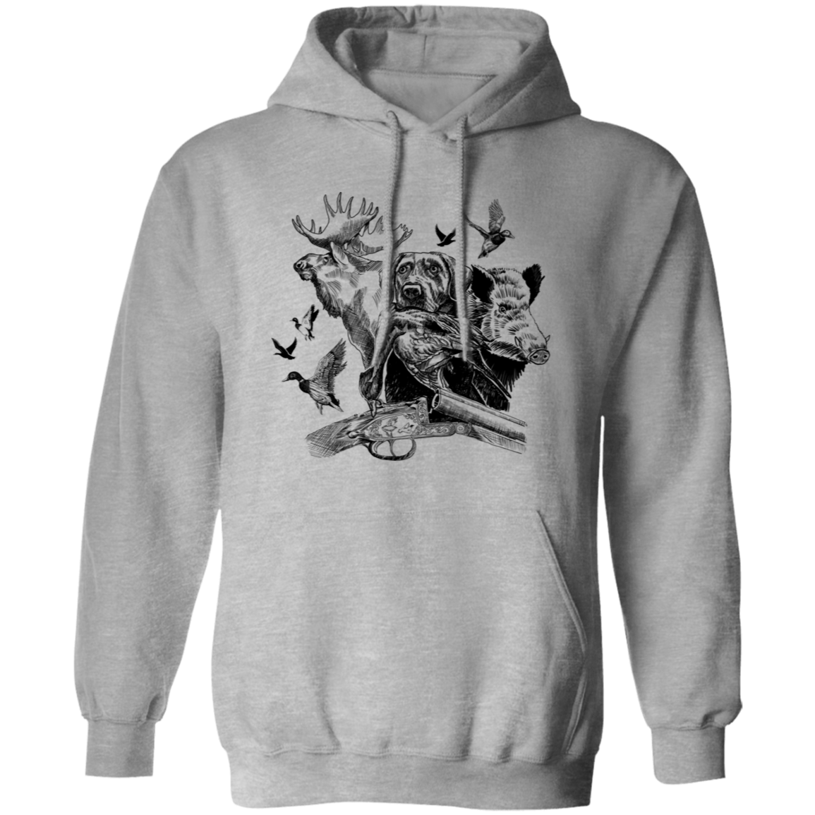 Hunting Dog 2 G185 Pullover Hoodie