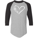 Heart & Snowflakes 1 4420 Colorblock Raglan Jersey