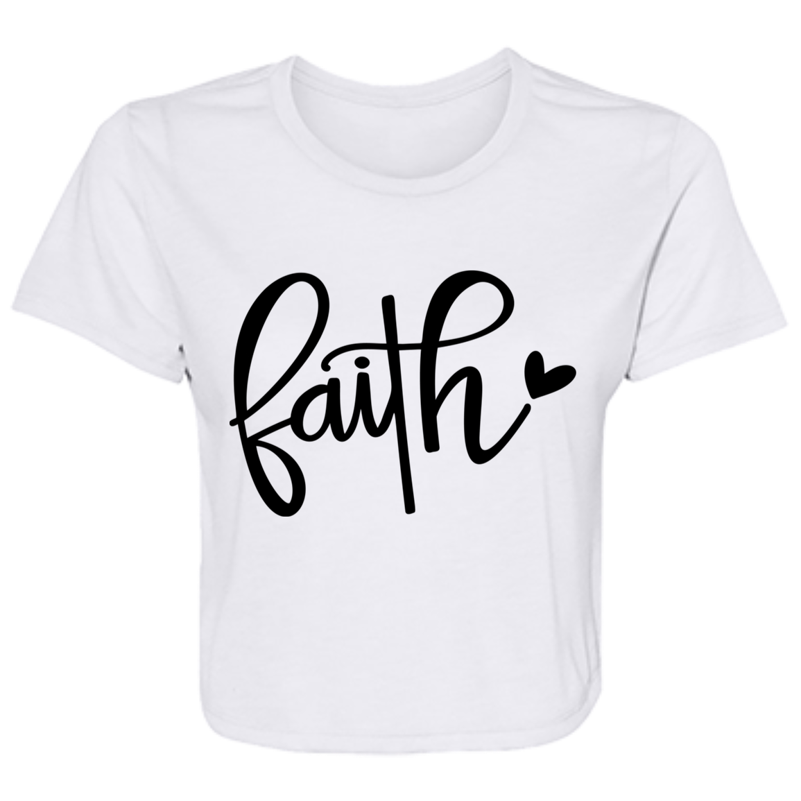 Faith 1 B8882 Ladies' Flowy Cropped Tee