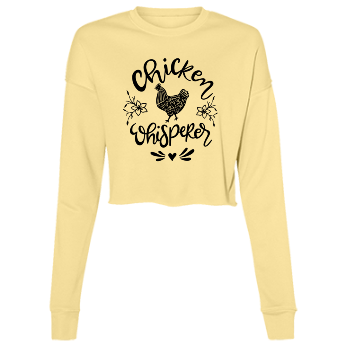 Chicken Whisperer B7503 Ladies' Cropped Fleece Crew