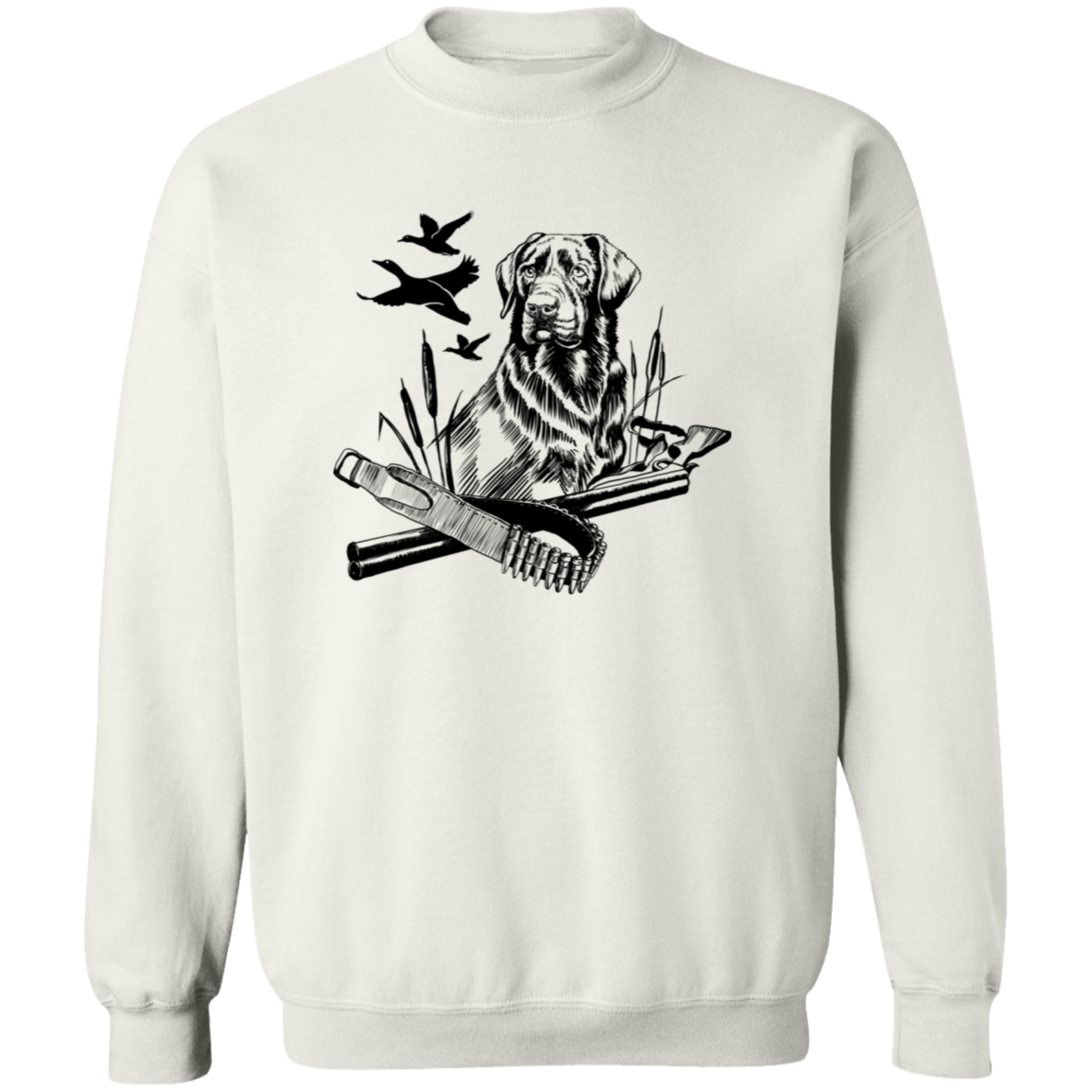 Hunting Dog 3 G180 Crewneck Pullover Sweatshirt