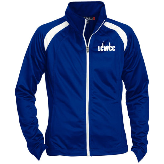 LCWCC Rack Logo - White LST90 Ladies' Raglan Sleeve Warmup Jacket