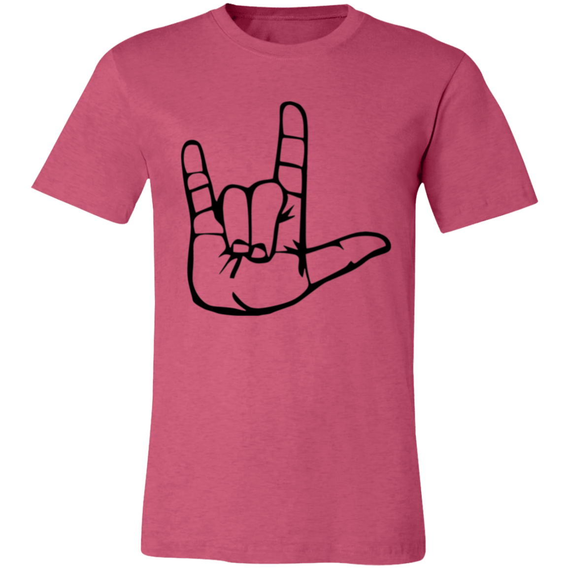 I Love You ASL 3001C Unisex Jersey Short-Sleeve T-Shirt