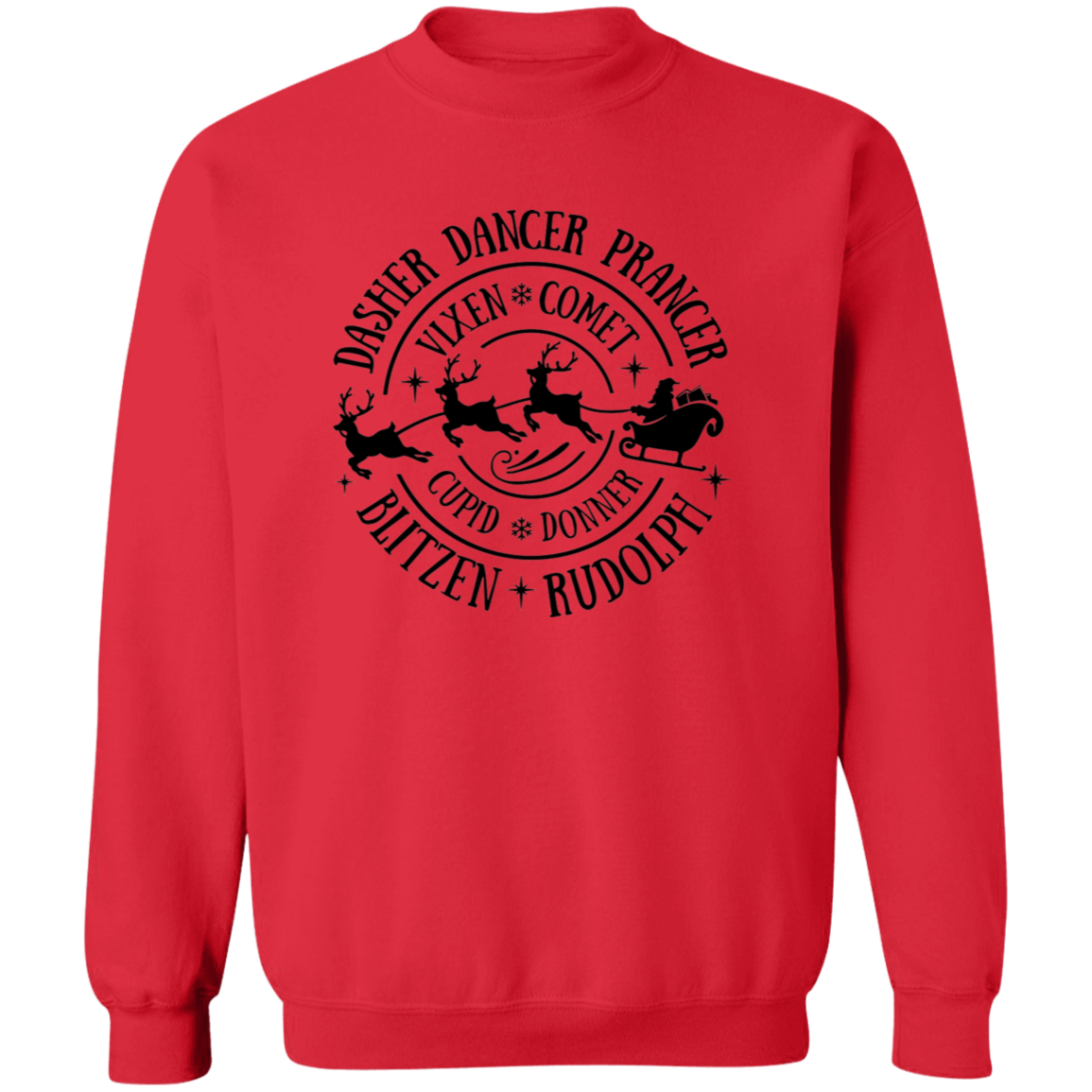 Reindeer Round 1 G180 Crewneck Pullover Sweatshirt