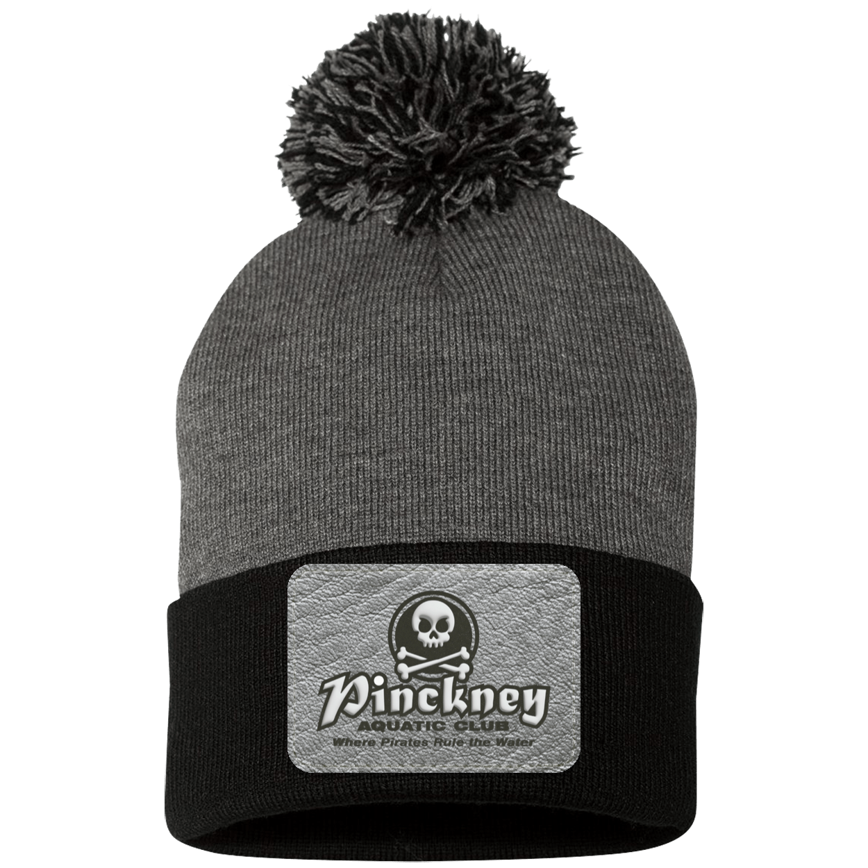 PAC 3D B & W SP15 Pom Pom Knit Cap - Patch