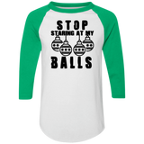 Stop Staring At My Balls 4420 Colorblock Raglan Jersey