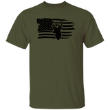 Distressed American Flag Deer G500 5.3 oz. T-Shirt