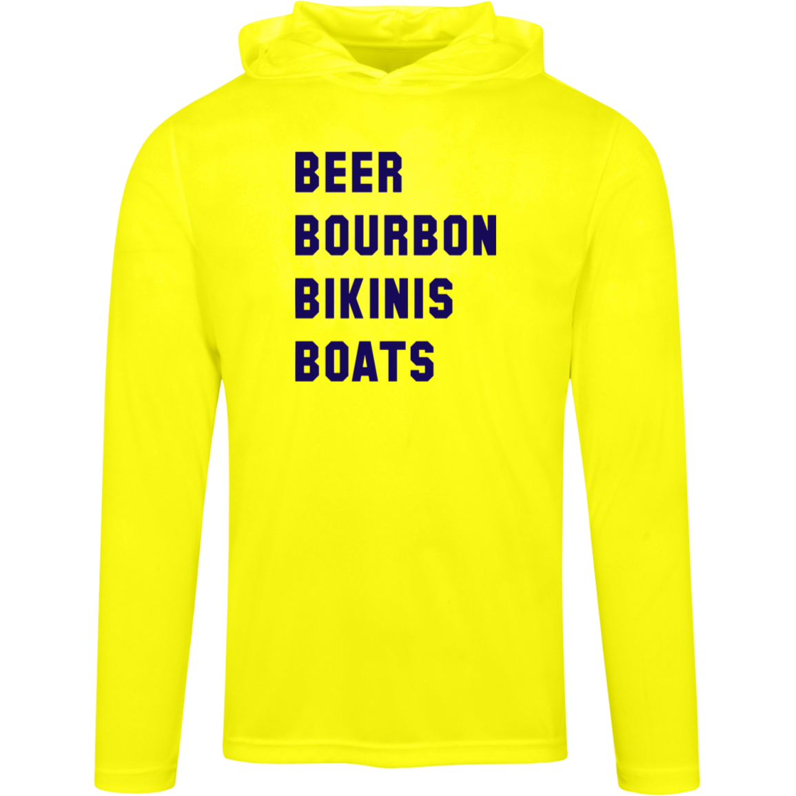 ***2 SIDED***  HRCL FL - Navy Beer Bourbon Bikinis Boats - TT41 Team 365 Mens Zone Hooded Tee