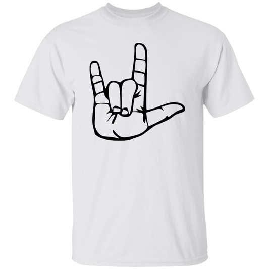 I Love You ASL G500 5.3 oz. T-Shirt