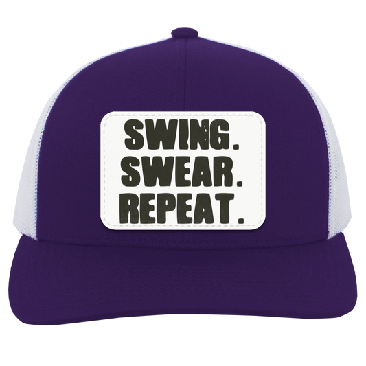 Swing. Swear. Repeat 104C Trucker Snap Back - Patch
