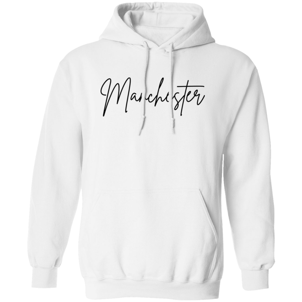 Manchester Skinny 1 Black G185 Gildan Pullover Hoodie