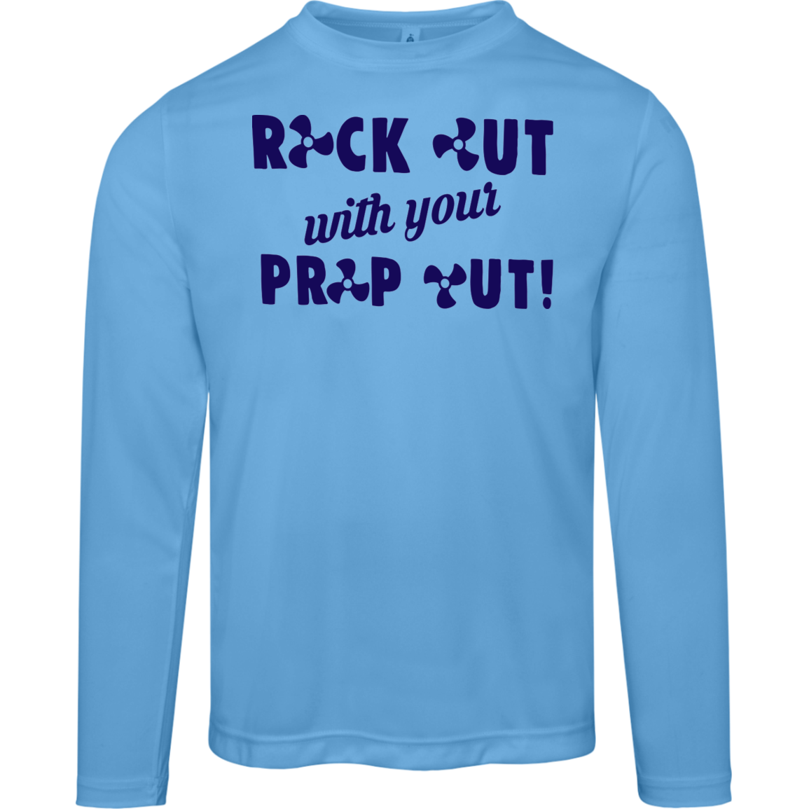***2 SIDED***  HRCL FL - Navy Rock Out with your Prop Out - 2 Sided - UV 40+ Protection TT11L Team 365 Mens Zone Long Sleeve Tee