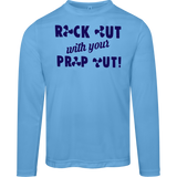 ***2 SIDED***  HRCL FL - Navy Rock Out with your Prop Out - 2 Sided - UV 40+ Protection TT11L Team 365 Mens Zone Long Sleeve Tee