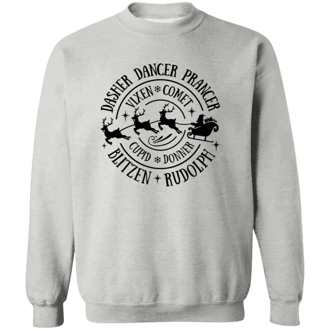 Reindeer Round 1 G180 Crewneck Pullover Sweatshirt