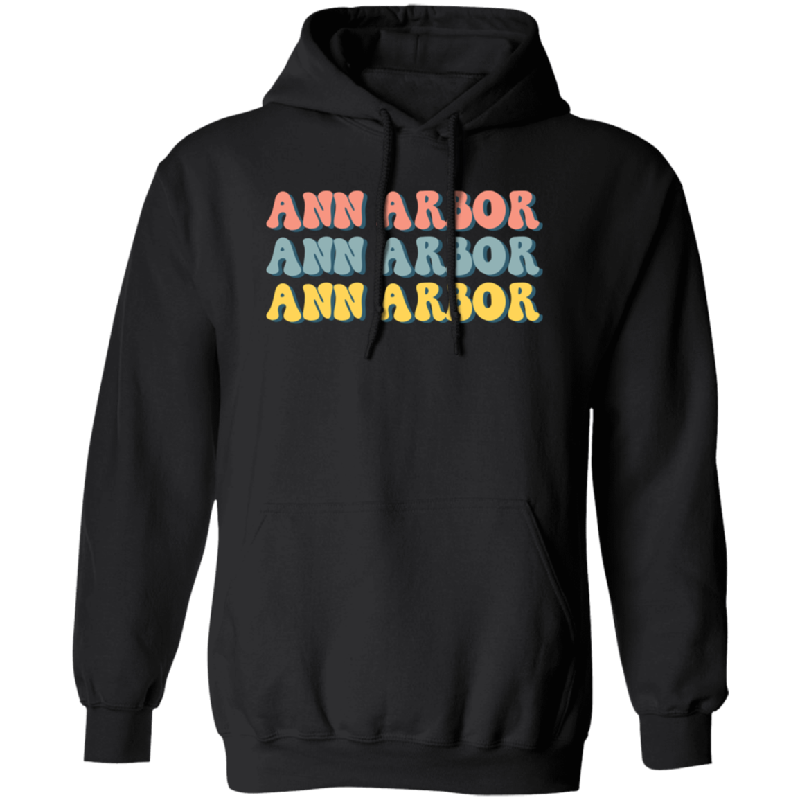 Ann Arbor Retro G185 Gildan Pullover Hoodie