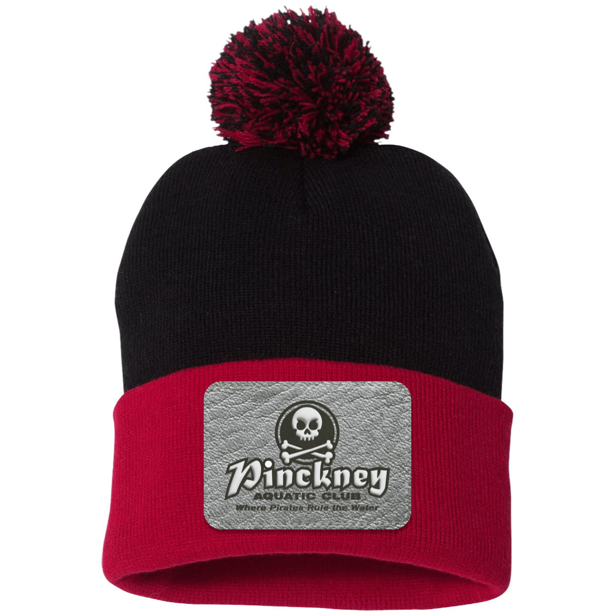 PAC 3D B & W SP15 Pom Pom Knit Cap - Patch