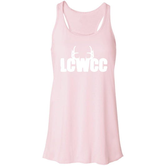 LCWCC Rack Logo - White B8800 Flowy Racerback Tank