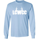 LCWCC Rack Logo - White G540 LS T-Shirt 5.3 oz.