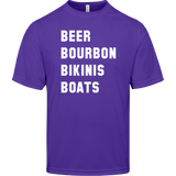 ***2 SIDED***  HRCL FL - Beer Bourbon Bikinis Boats - - 2 Sided - UV 40+ Protection TT11 Team 365 Mens Zone Tee