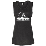 LCWCC Dog - White B8803 Ladies' Flowy Muscle Tank