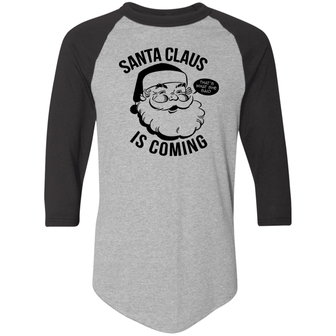 Santa Clause Is Coming 4420 Colorblock Raglan Jersey