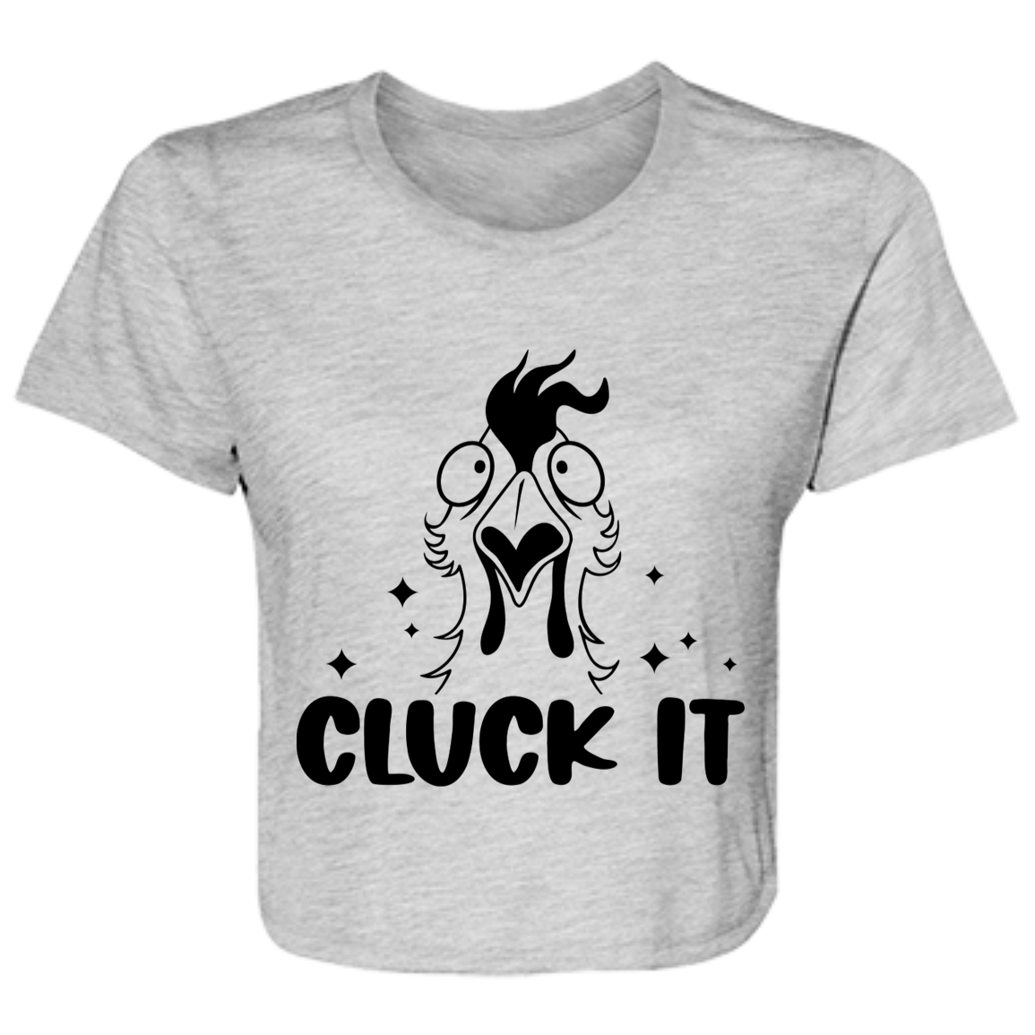 Cluck It B8882 Ladies' Flowy Cropped Tee